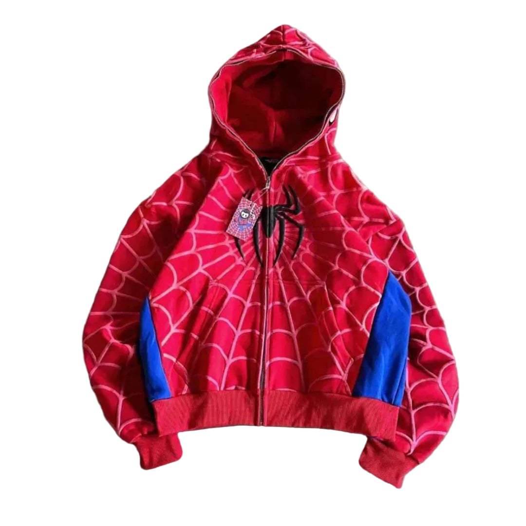 Spider web Red hoodie