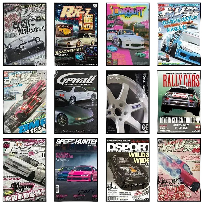 Vintage Japanese Racing Car Poster