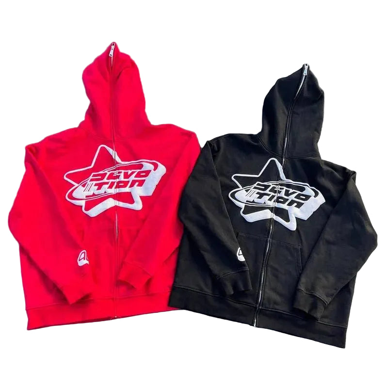 Oversized full zipper hoodie